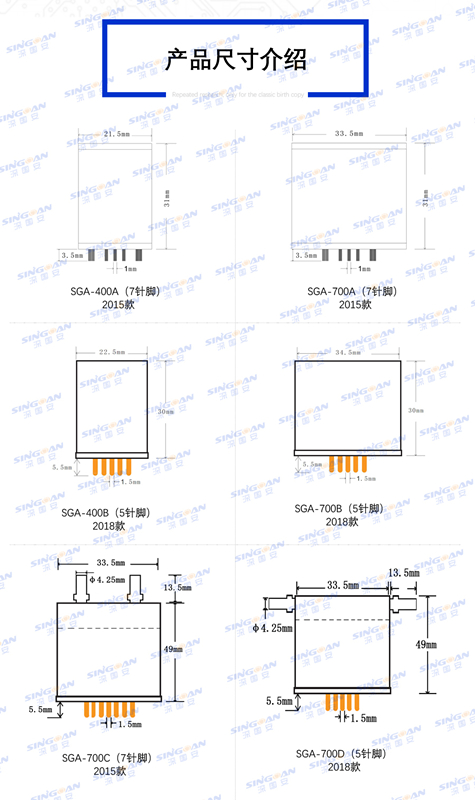 氣體傳感器模組尺寸規(guī)格