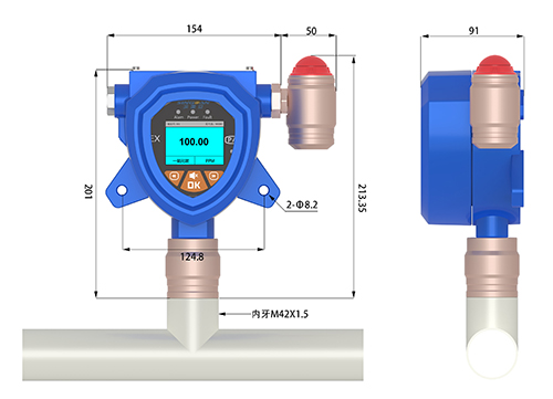 管道式異丁烯腈氣體檢測儀 管道式異丁烯腈氣體檢測儀