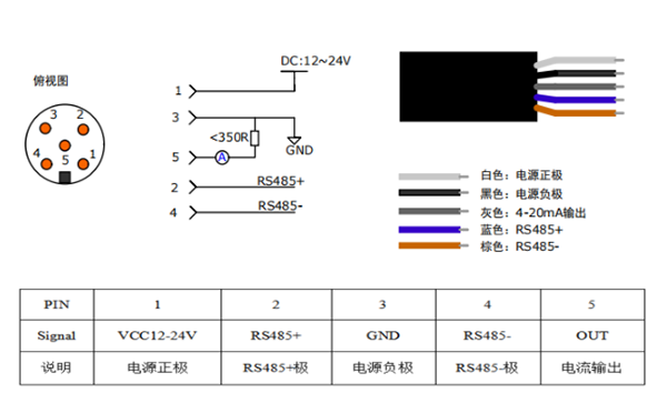 露點傳感器接線方式